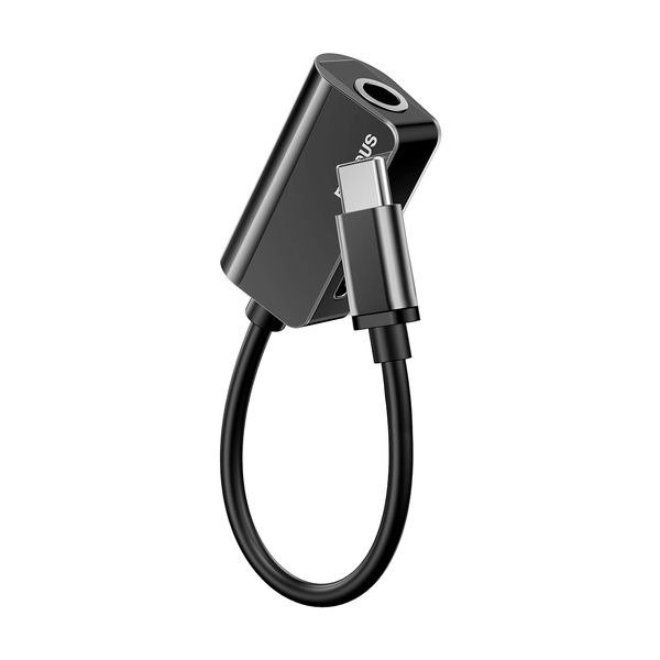 I Adapter Baseus TYP C męski na TYP C żeński+ mini jack 3,5mm L40 czarny CATL40-01 #57930-uniw
