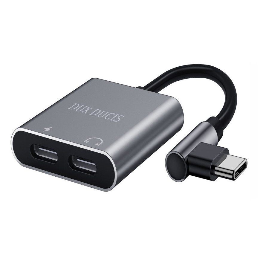I Adapter Typ C do 2x Typ C USB-C 3A przejściówka Dux Ducis Space Dux szary #66058-uniw
