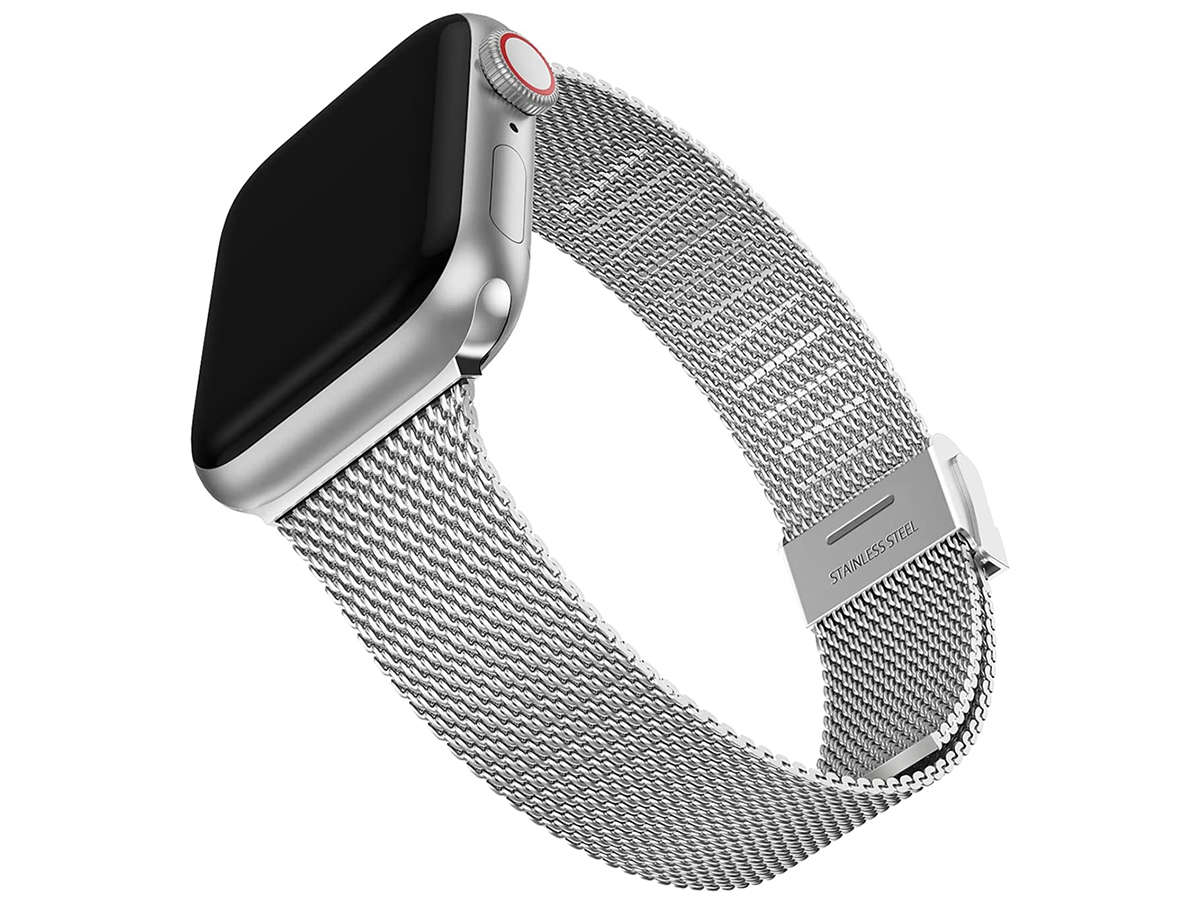I Bransoleta Milanese pasek Alogy do Apple Watch 42/44/45/49mm Srebrna #43841-uniw