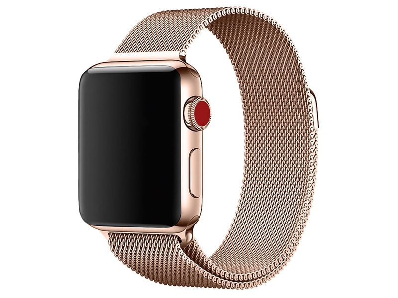I Bransoleta Milanese pasek Alogy do Apple Watch 42/44/45/49mm złota #37942-uniw