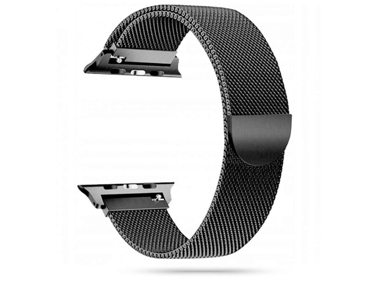 I Bransoleta Milanese pasek Alogy do Apple Watch 42/44/45mm czarna #37941-uniw