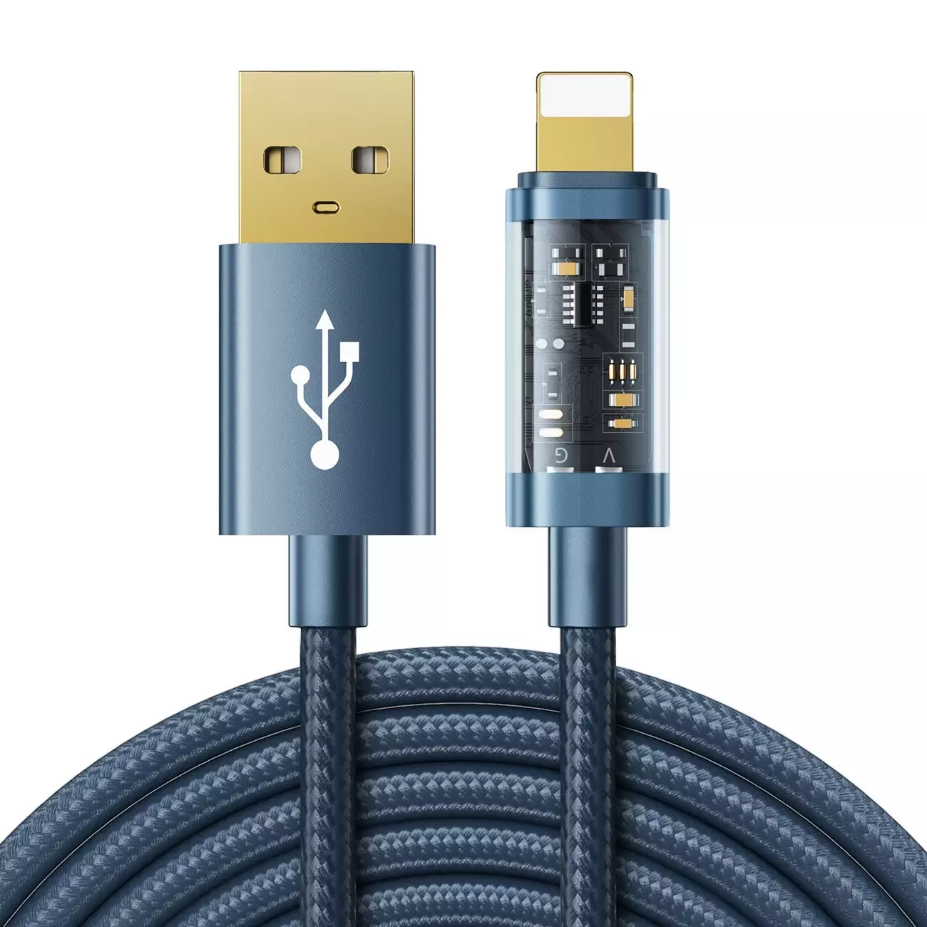 I Câble USB Joyroom - Lightning pour charge / transmission de données 2,4A 20W 2m bleu (S-UL012A20) #56169-uniw