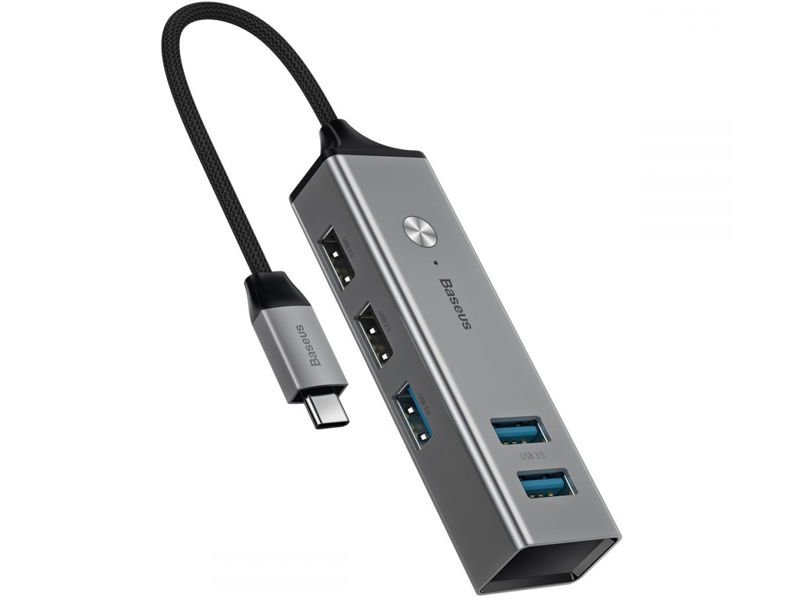 I Baseus adapter rozdzielacz HUB USB-C 3x USB 3.0 +2x USB 2.0 Dark grey #36801-uniw