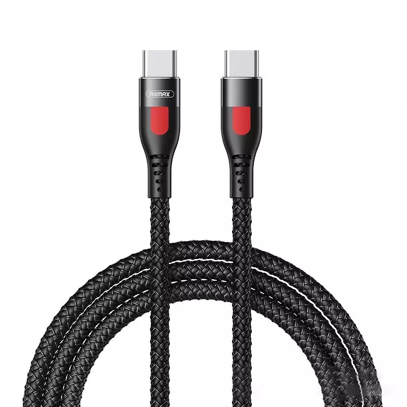 I Câble de charge rapide Remax LESU Series USB Type C - USB Type C PD 65W 1m noir (RC-195C-C) #56470-uniw