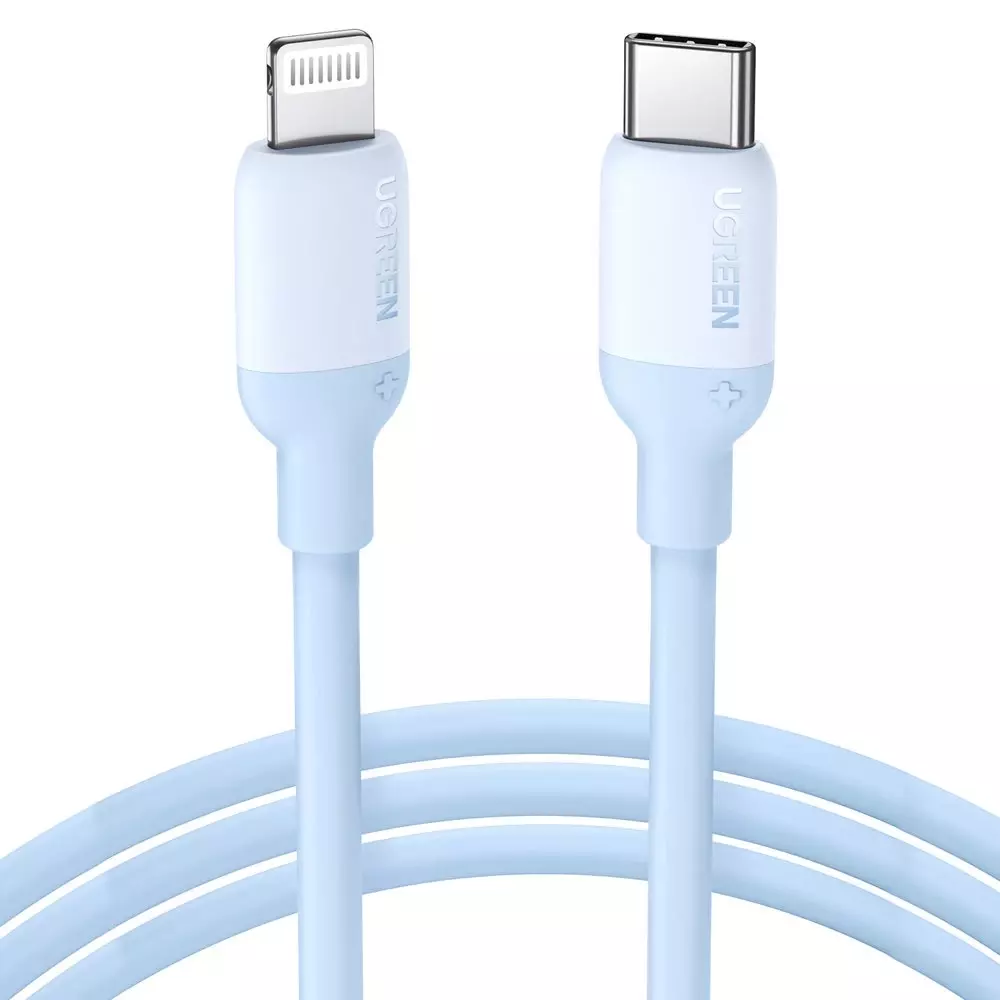 I Câble de charge rapide Ugreen USB Type C - Puce Lightning (certifiée MFI) C94 Power Delivery 1m bleu (US387 20313) #56428-uniw