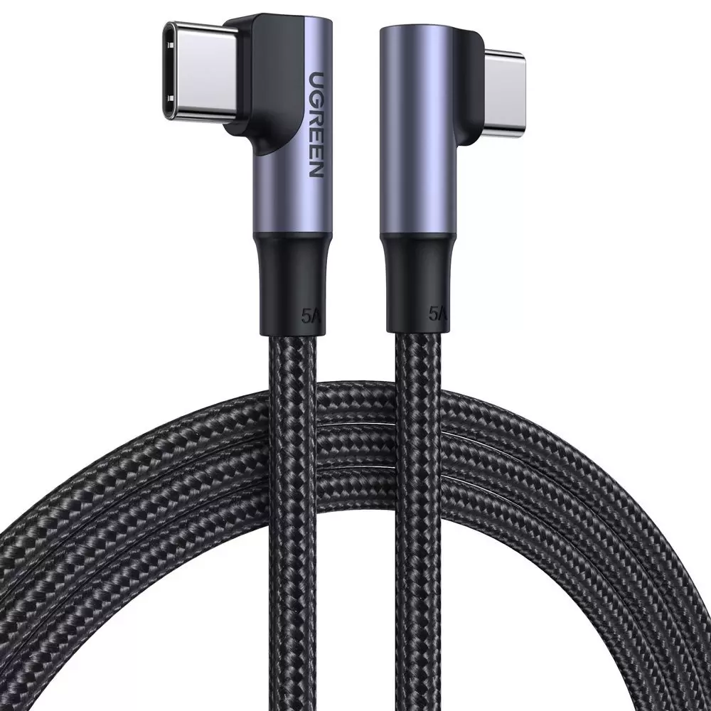 I Câble USB Type C coudé Ugreen - USB Type C Quick Charge Power Delivery 100 W 5 A 1 m noir (US335 70696) #56494-uniw