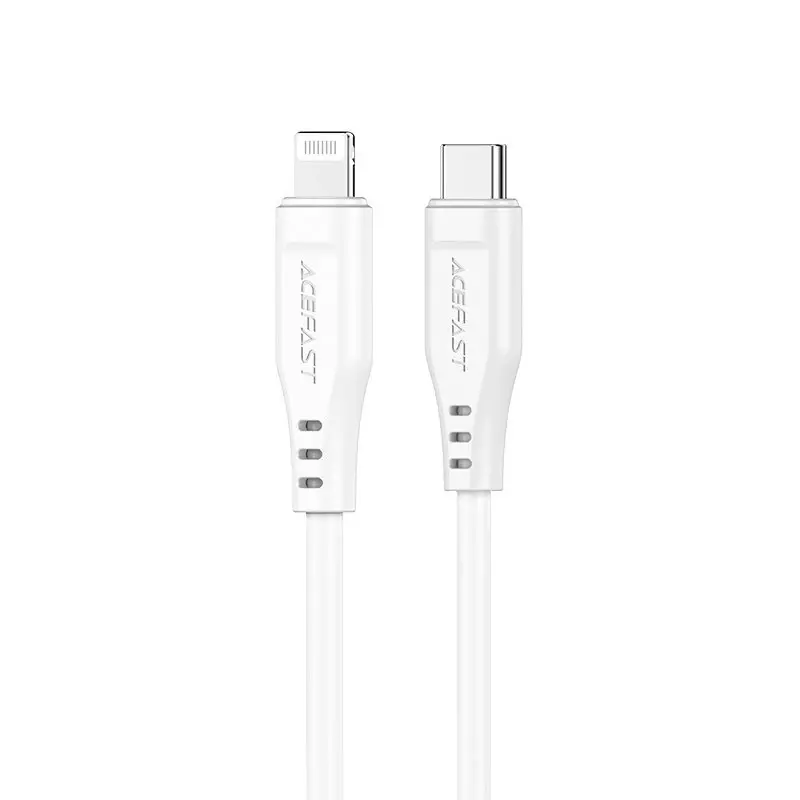I Câble Acefast MFI USB Type C - Lightning 1.2m, 30W, 3A blanc (C3-01 blanc) #56331-uniw