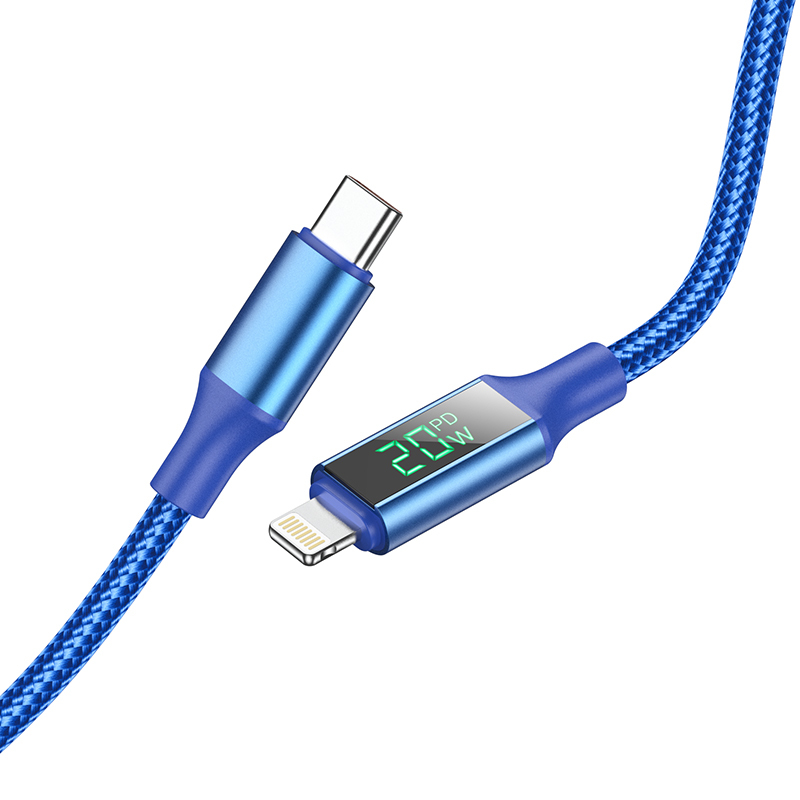 I Borofone Kabel BU32 Exclusive - Typ C na Lightning - PD 20W 1,2 metra niebieski #KABAV1278