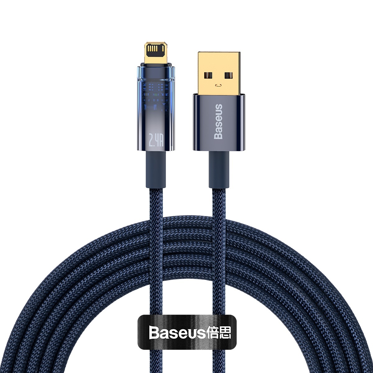 I Baseus Kabel Explorer - USB na Lightning - 2,4A 2 metres (CATS000503) niebieski #KABAV1344