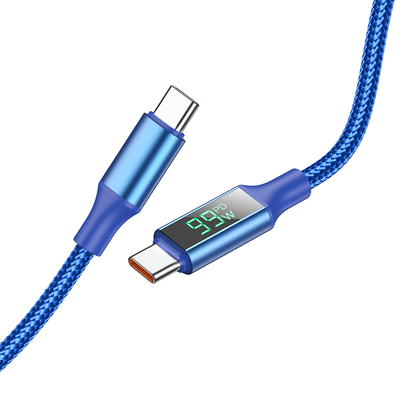 I Borofone Kabel BU32 Exclusive - Typ C na Typ C - PD 100W 3A 1,2 metra niebieski #KABAV1285