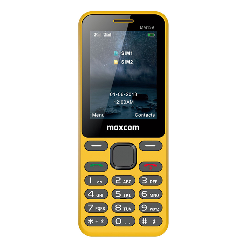 I Telefon - MAXCOM MM 139 dual sim ŻÓŁTY #TEL201