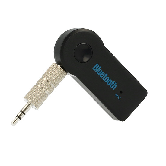 I Bezprzewodowy odbiornik dźwięku AUX - BLUETOOTH, zestaw głośnomówiący czarny #TRANS0018