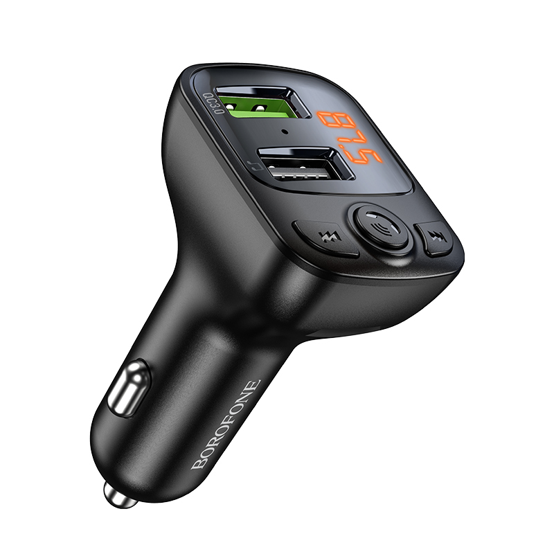 I Borofone Transmiter FM BC41 Eminency MP3, Bluetooth, - 2xUSB - QC 3.0 18W czarny #TRANS0031