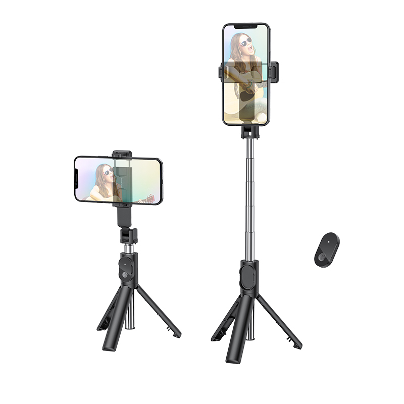 I Borofone Uchwyt Selfie BY7 Magic Mirror bluetooth ze statywem i pilotem czarny #UCH000921