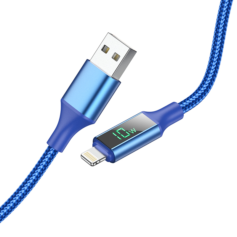 I Borofone Kabel BU32 Exclusive - USB na Lightning - 2,4A 1,2 metra niebieski #KABAV1281