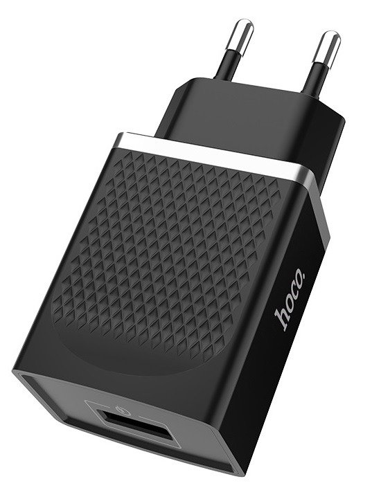 I Szybka ładowarka sieciowa QC 3.0 USB HOCO C42A Szybkie ładowanie Quick Charge 3.0 zasilacz 3A Vast Power czarna #63996-uniw