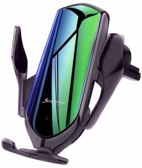 I Uchwyt samochodowy z ładowaniem indukcyjnym do kratki wentylacyjnej / nawiewu automatyczny R1 Air Outlet Wireless Charging Induction Car Bracket fioletowy #68111-uniw